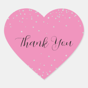 Roze Diamanten Naam Hart Sticker
