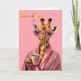 Roze Diamanten & Ochtendglamour Bedankkaart