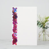 Roze diamanten, roze edelstenen sieraden briefpapier (Staand voorkant)