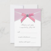 Roze Diamanten Roze Zoet 16 Verjaardagsfeest RSVP (Achterkant)