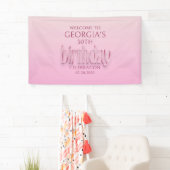 Roze Diamanten Verjaardag Spandoek (Insitu)