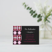 roze diamanten visitekaartje (Staand voorkant)