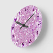 Roze Diamanten Wandklok Medium (Hoek)