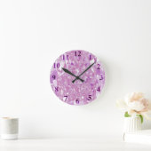 Roze Diamanten Wandklok Medium (Huis)