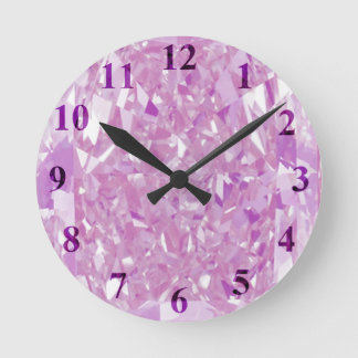 Roze Diamanten Wandklok Medium