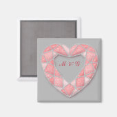 roze diamanthartenmagneet magneet (Voorkant / Achterkant)