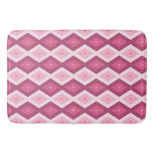 Roze diamantpatroon badmat