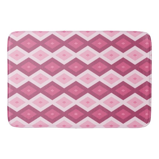 Roze diamantpatroon badmat (Voorkant)