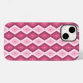 Roze diamantpatroon Case-Mate iPhone case (Achterkant (horizontaal))