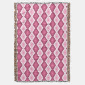 Roze diamantpatroon deken (Voorkant Verticaal)