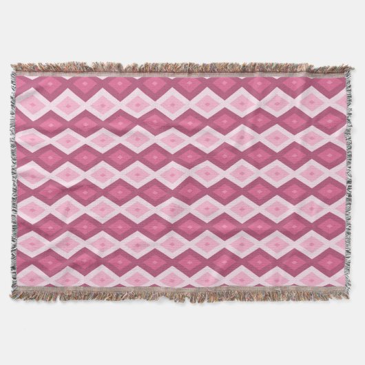 Roze diamantpatroon deken (Voorkant)