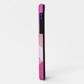Roze diamantpatroon en monogram 4 Case-Mate iPhone case (Achterkant/links)