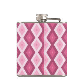 Roze diamantpatroon heupfles (Achterkant)