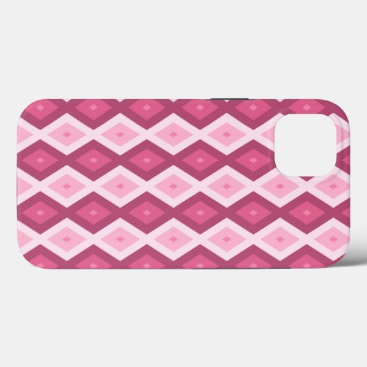 Roze diamantpatroon Hoesje-Mate iPhone case (Achterkant (horizontaal))