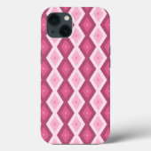 Roze diamantpatroon Hoesje-Mate iPhone case (Achterkant)