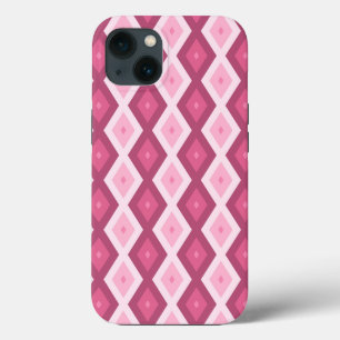 Roze diamantpatroon Hoesje-Mate iPhone case