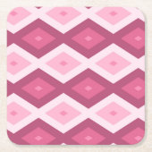 Roze diamantpatroon kartonnen onderzetters (Voorkant)