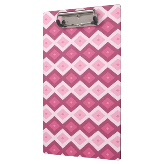 Roze diamantpatroon klembord (Links)