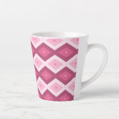 Roze diamantpatroon latte mok (Rechts)