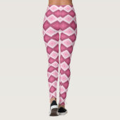 Roze diamantpatroon leggings (Achterkant)
