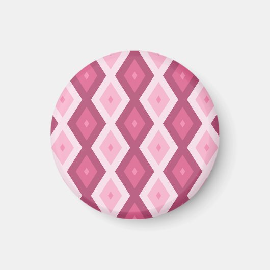Roze diamantpatroon magneet (Voorkant)