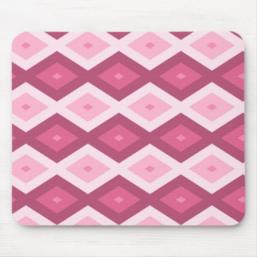 Roze diamantpatroon muismat (Voorkant)