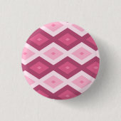 Roze diamantpatroon ronde button 3,2 cm (Voorkant)