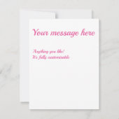 Roze diamantpatroon RSVP kaartje (Achterkant)