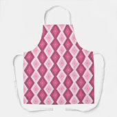 Roze diamantpatroon schort (Voorkant)