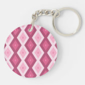 Roze diamantpatroon sleutelhanger (Achterkant)