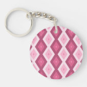 Roze diamantpatroon sleutelhanger (Voorkant)