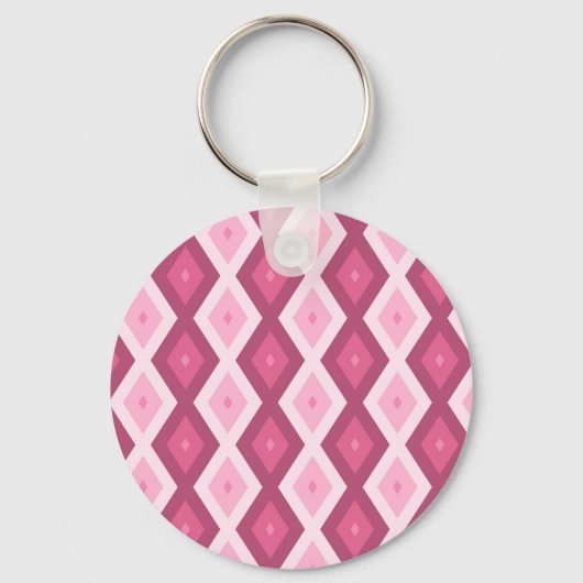 Roze diamantpatroon sleutelhanger (Voorkant)