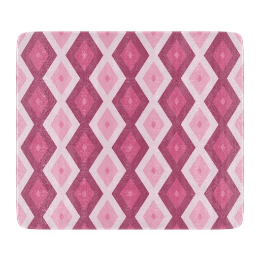 Roze diamantpatroon snijplank (Voorkant)