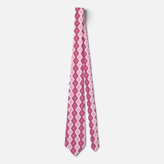 Roze diamantpatroon stropdas (Voorkant)