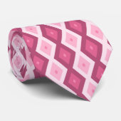 Roze diamantpatroon stropdas (Opgerold)