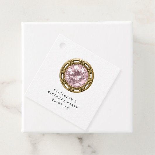 Roze Diamond Bedankjes Labels (In situ)