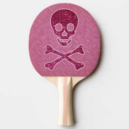 Roze Diamond Bord en schedelpeddel Tafeltennisbatje