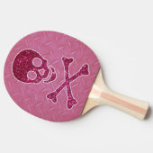 Roze Diamond Bord en schedelpeddel Tafeltennisbatje (Zijkant)
