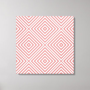 Roze Diamond Chevron @ Emporiomoffa Canvas Afdruk