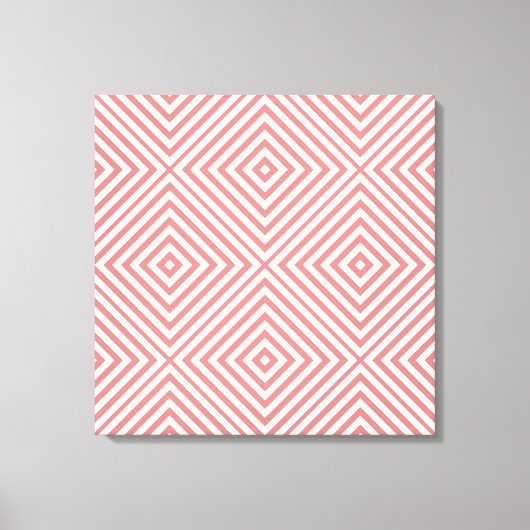 Roze Diamond Chevron @ Emporiomoffa Canvas Afdruk (Voorkant)