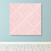 Roze Diamond Chevron @ Emporiomoffa Canvas Afdruk (Insitu (Houten vloer))