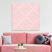 Roze Diamond Chevron @ Emporiomoffa Canvas Afdruk (Insitu (Woonkamer))