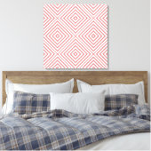 Roze Diamond Chevron @ Emporiomoffa Canvas Afdruk (Insitu (Slaapkamer))