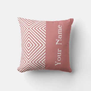 Roze Diamond Chevron met naam @ Emporiomoffa Kussen