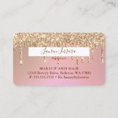 Roze Diamond-creditcardontwerp Visitekaartje (Achterkant)