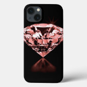 Roze Diamond Hoesje-Mate iPhone Case (Achterkant)