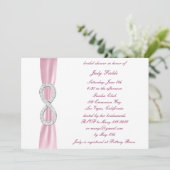Roze Diamond Infinity Bridal Shower - uitnodiging (Staand voorkant)