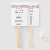 Roze Diamond Infinity Trouwprogramma Fans Handwaaier (Voorkant en achterkant)