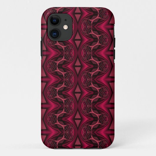 Roze Diamond ogen fractal art Custom iPhone case (Achterkant)