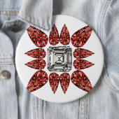 Roze Diamond Ronde Button 6,0 Cm (In situ)